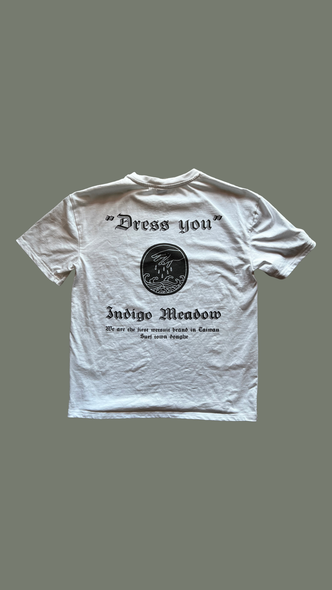 Indigo meadow organic heavy weight cotton T white swell