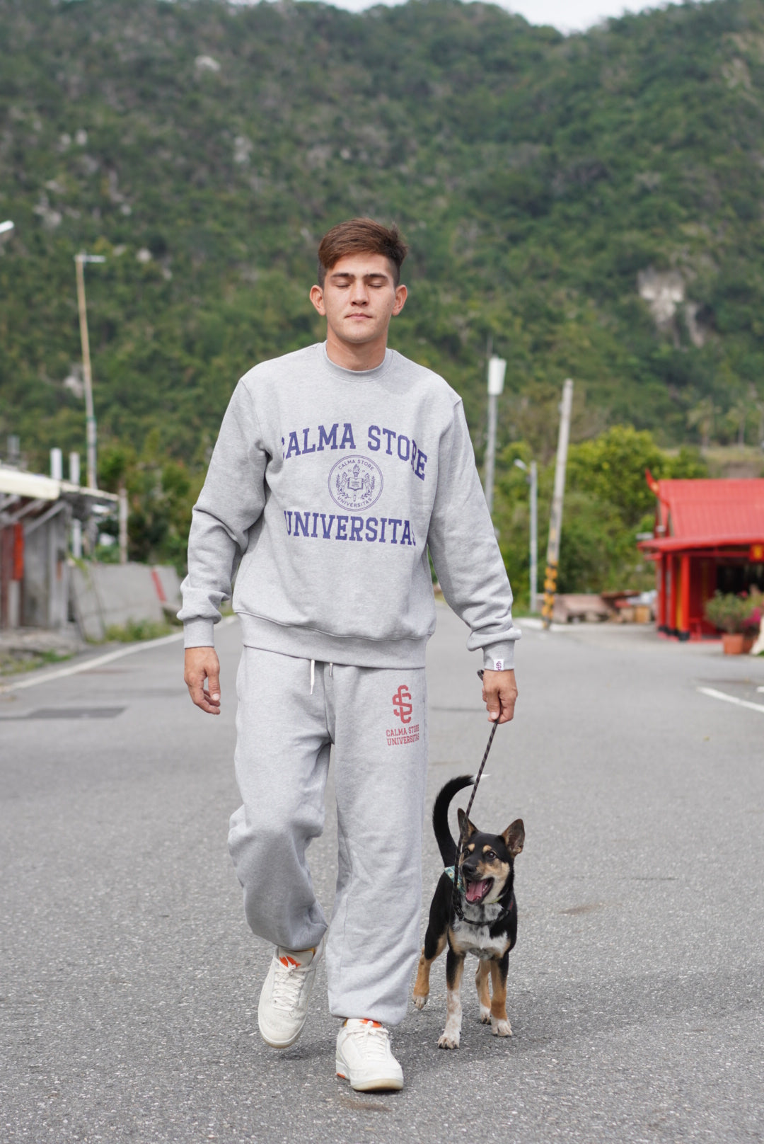 確実正規品 Passtell ライトグレー ストリート スウェット Calma Store Round neck sweat（GRAY） – calma store Japan