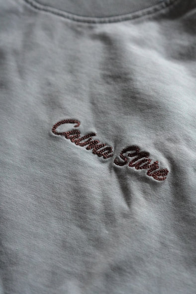 '26SS ORGANIC COTTON T "CAMP BUSINESS" BLUE