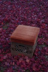 CUSHION TOP FOR FLIP BOX RED BROWN