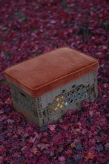 CUSHION TOP FOR FLIP BOX RED BROWN