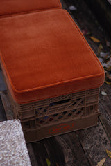 CUSHION TOP FOR FLIP BOX RED BROWN