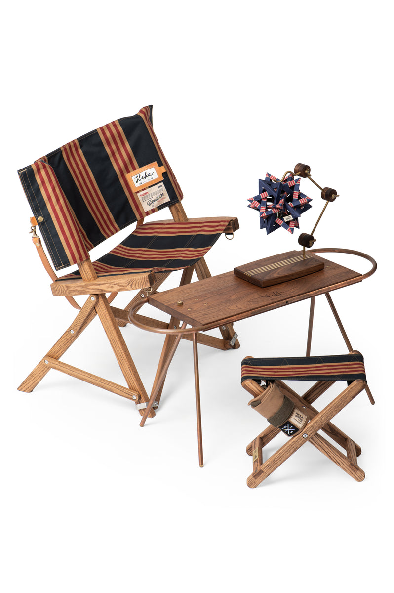 【整備済完動品】Calm SixⅡ LEAVE WOOD×HEKA multi chair NEAT-Signature Regimenntal stripe ver