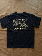 GRAPHIC TEE "石虎" BLACK